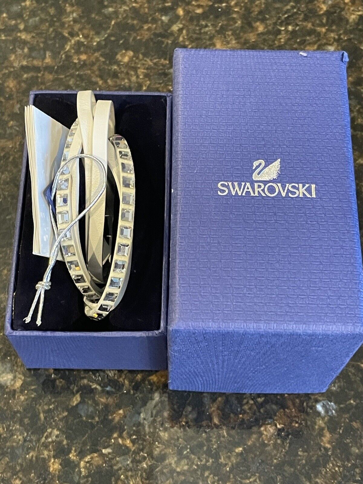 SWAROVSKI Celeb Leather And Crystal Bracelet NIB