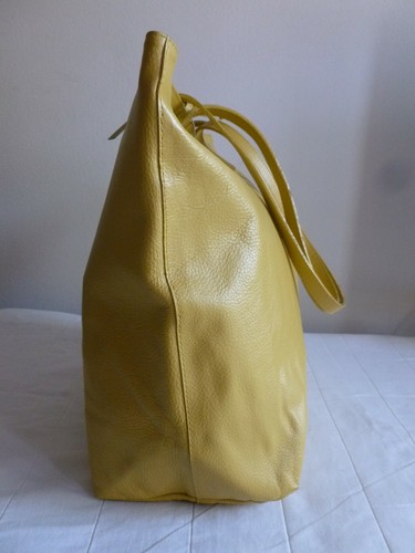 New leather hand bag Borsa shopper CARPISA pelle nuova senza etichetta Giallo - Foto 3 di 12