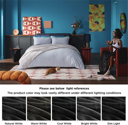 Bedsure Fleece Blankets King Size Black - Bed Blanket Soft 108x90, - Picture 6 of 8