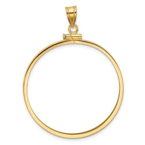 1907-1933 US $20 St Gaudens Double Eagle Screw Top Reeded Coin Bezel in 14k Gold