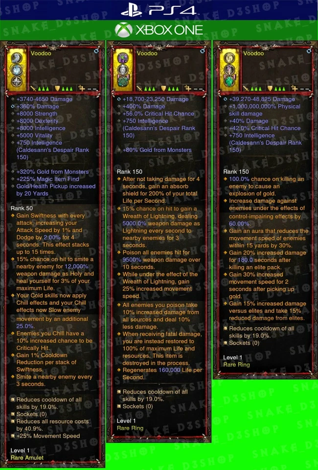 Diablo 3 - PS4 - Xbox One - Juego PRIMAL Completamente Modificado - Helltooth - con Magic Find Foto 4 de 4