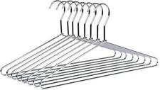 10 Pack Heavy Duty Metal Shirt Coat Hangers, Stainless Steel Clothes Hanger