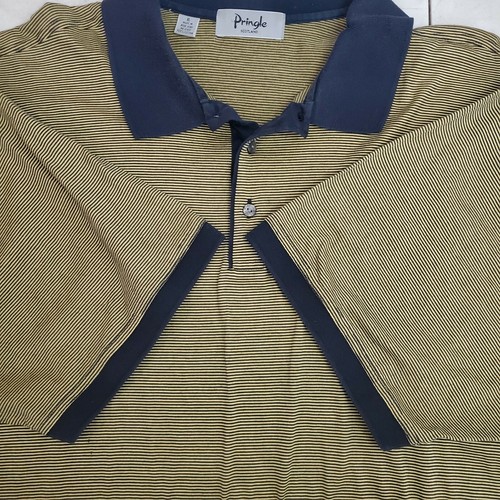 Pringle Scotland Oakmont Golf Polo Shirt Mens XL Multicolor Striped Cotton - Picture 11 of 12