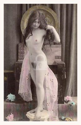 Art Nouveau French full nude Postcard Copy