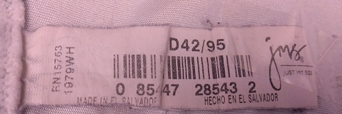Just My Size 1979 Gray Comfort Strap Satin Wireless T Shirt Bra Size 42 D. (43) - Picture 11 of 15
