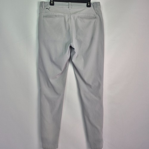 Puma Pants Mens 34x30 Light Grey Golf Pants - Picture 2 of 13