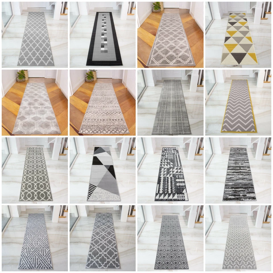 CARA HOME Tappeti Runner Grigio Corridoio Cucina Miglior Valore Stretti Lunghi Runner Tappeto Runner