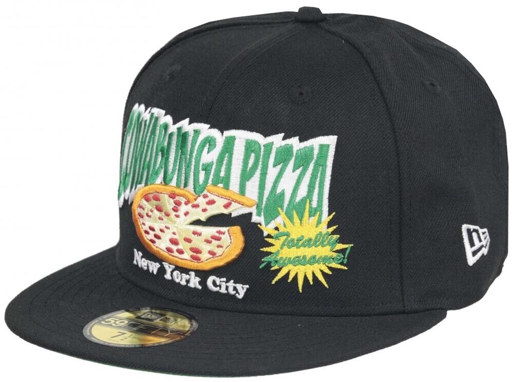 New Era TMNT Pizza Black Cap 59Fifty Fitted Limited Custom New Era TMNT Pizza Black Cap 59Fifty Fitted Limited Custom