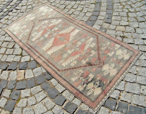  Faded Color Oushak Rug 35'' X 69'' Anatolian OUSHAK RUG Hand Woven Area Rug