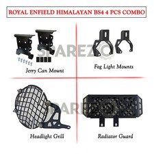 For Royal Enfield Himalayan BS4 Fog Lamp & Jerry Mount, Radiator & Light Grill