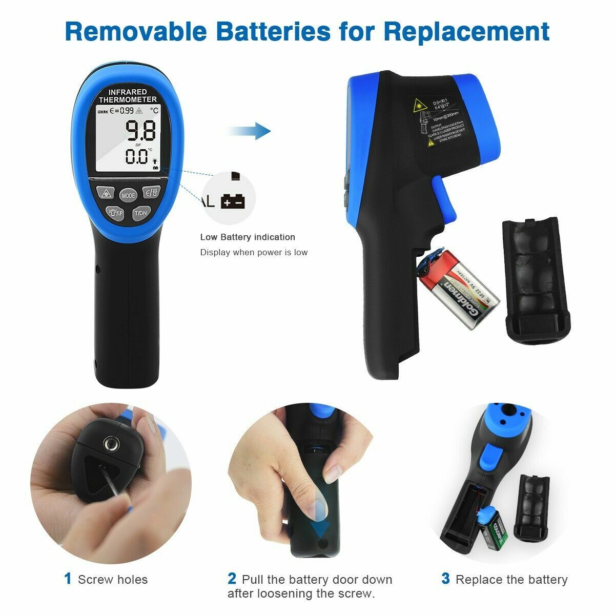 501800℃ Non Contact Pyrometer High Temperature Infrared Thermometer
