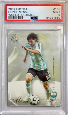 2007 Futera Lionel Messi World Football Soccer #165 PSA 9 2007 Futera Lionel Messi World Football Soccer #165 PSA 9