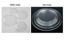 40 Laser Cut Clear Acrylic Blank Round Discs 5/64 inch 2 mm Crafts Keychains