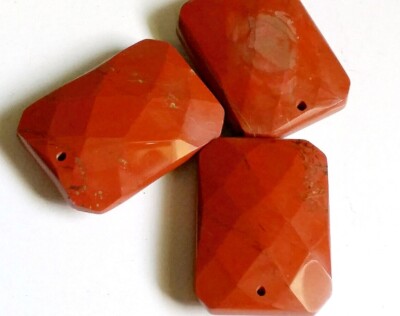 Semi-precious Gemstone Faceted Rectangle Pendants - 20 x 30mm Each - CHOOSE