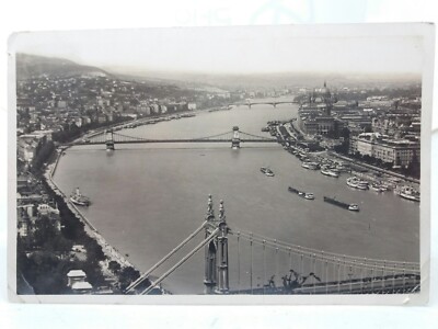 Paar alte RP Postkarten Die Donau Budapest Ungarn um 1919 + 2 extra