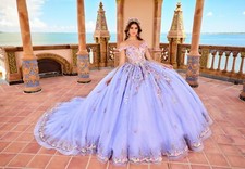  1,679 Ariana Vara Princesa Quinceanera Dress PR30155  PERIWINKLE/MULTI  6