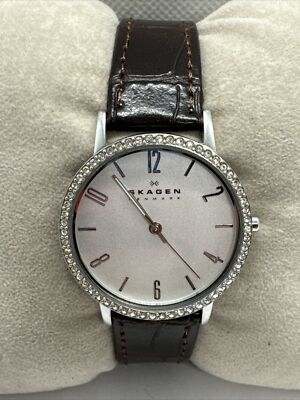 Skagen Denmark SKW2284 Women Brown Leather Analog Dial Quartz Wrist Watch AEA288 Skagen Denmark SKW2284 Women Brown Leather Analog Dial  main image 4