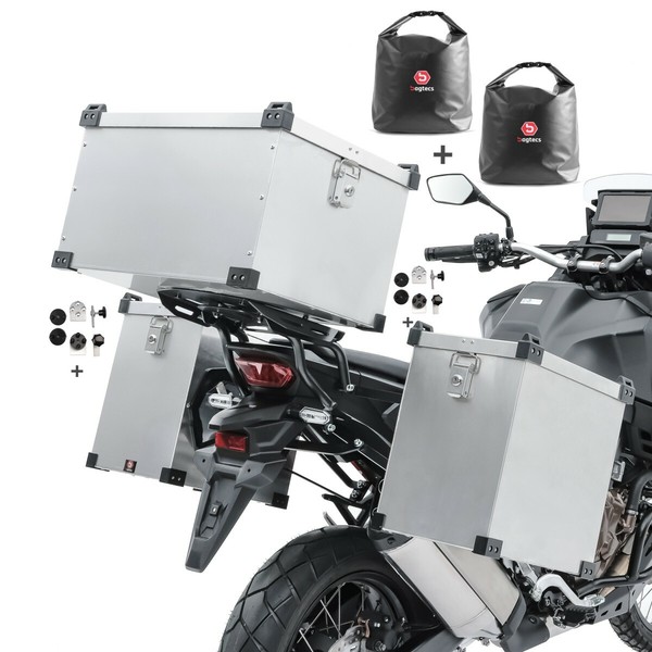 Alukoffer M13 2X35L FüR Honda Varadero 125 + Topcase 60L + Innentaschen-image