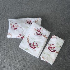 Pottery Barn Kids Flannel Sheet Set. Toddler. Santa Claus. Christams. Reindeer