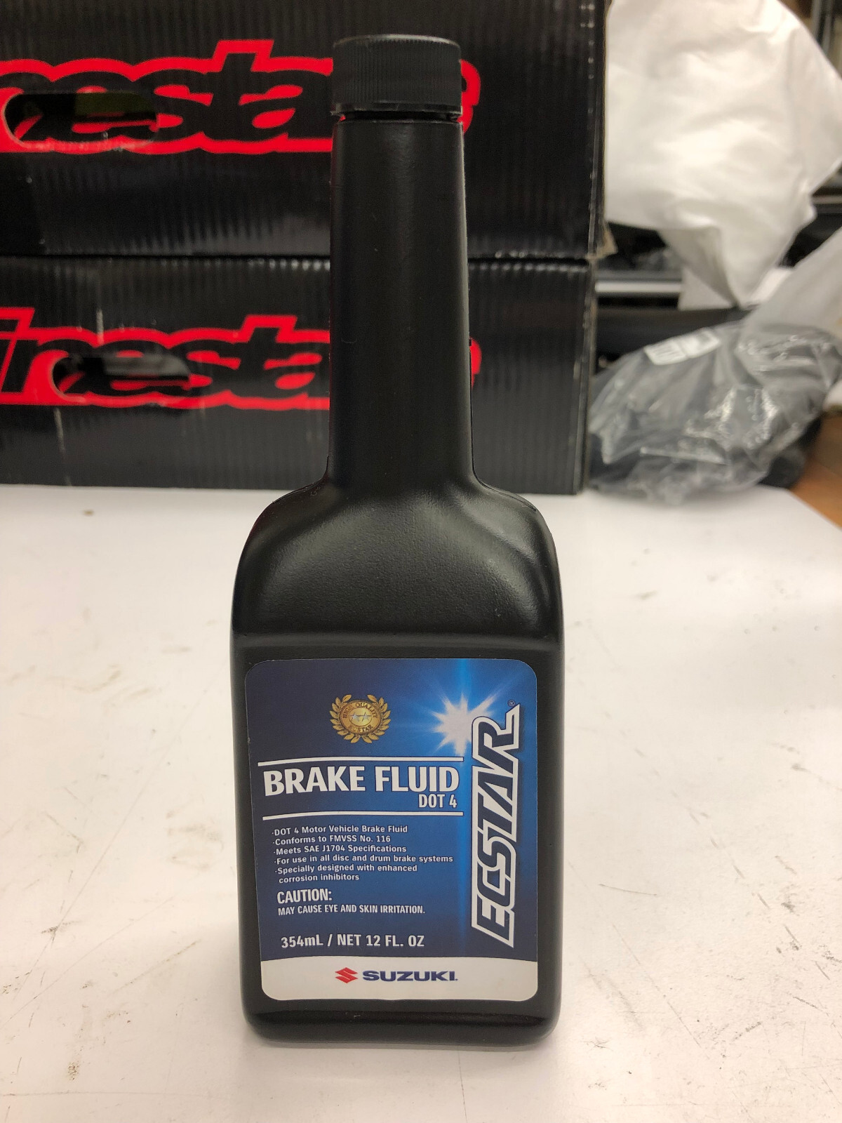 Genuine Suzuki Ecstar Brake Fluid DOT 4 12oz (354mL) P/N 990A001E90