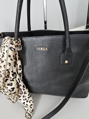 Furla Leather Bag Made In Italy Large | eBay