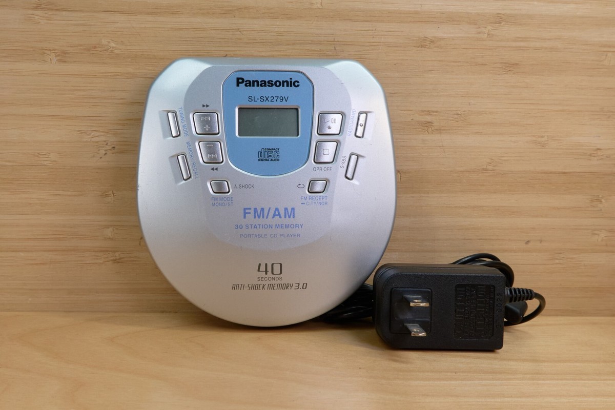 Vintage Panasonic SL-SX279V Portable CD Player, am/fm tuner, Made