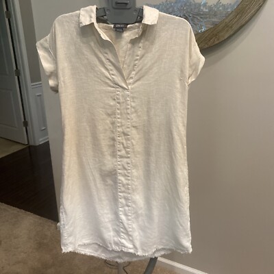 Pure Amici Women Tan And White Linen Dress M | eBay Pure Amici Women Tan And White Linen Dress M | eBay