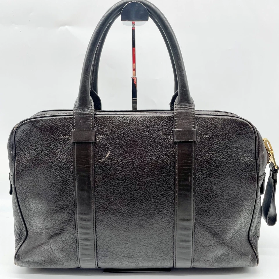 Tom Ford Maletines Bolso de Negocios Bolso de Mano Cuero Marrón H0188T Auténtico Foto 2 de 4