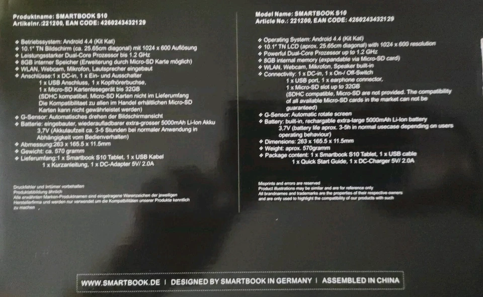 Smartbook S10 Tablet. - Bild 4 von 4