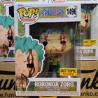 FUNKO POP RORONOA ZORO 1496 HOT TOPIC EXCLUSIVE ONE PIECE ANIME GLOW
