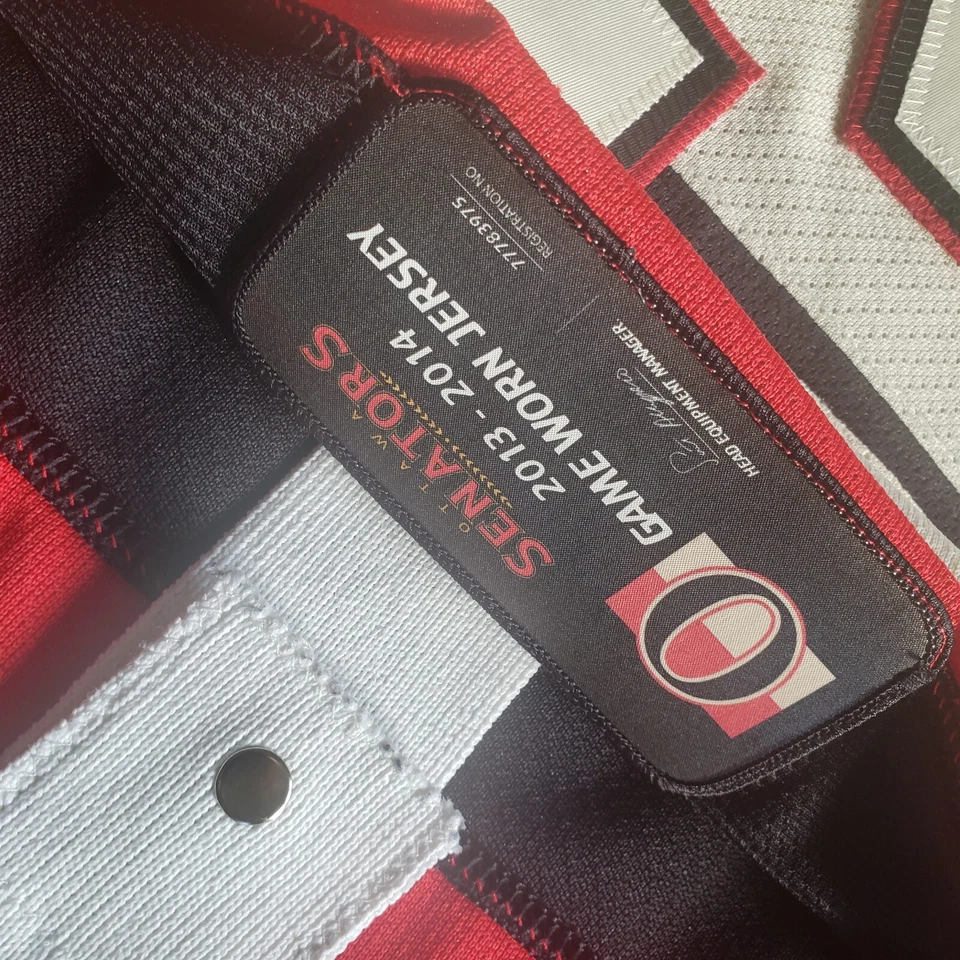 GAME WORN  Ottawa Senators 2013/14 Colin Greening Reebok Jersey sz 58 With COA - Image 4 of 4