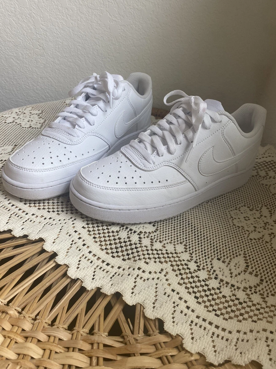 Nike Court Vision Low sneakers in triple white