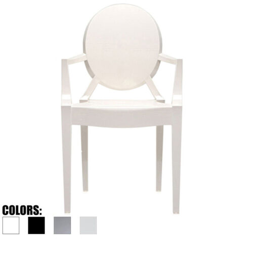 Mid Century Modern Assembled Stacking With Arm Dining Accent Chair Plastic - Picture 9 of 32