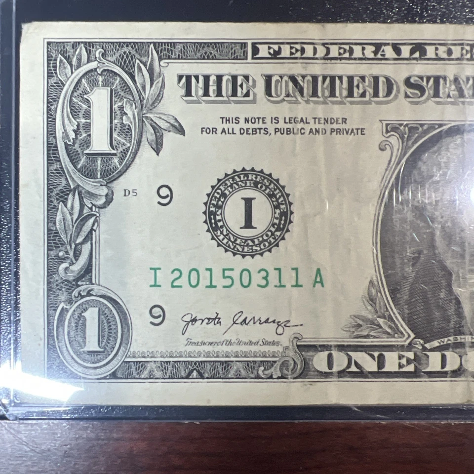 2017 - $1 Bill Birthday Note - One Dollar Bill March 11, 2015 - Image 2 of 4