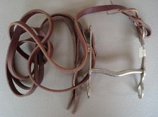 Lightly used, Pony, Horse Bit With Split Reins, 4 3/4"