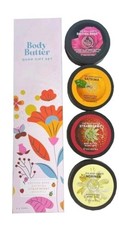 The Body Shop Body Butter British Rose, Moringa, Strawberry, Satsuma 50ml all 4