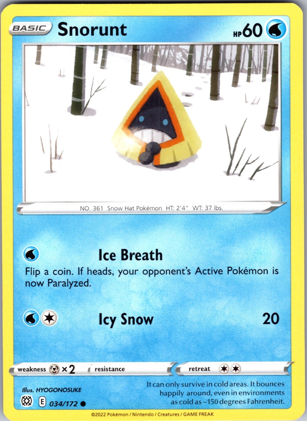 Pokemon Snorunt 34/159 Crown Zenith LP