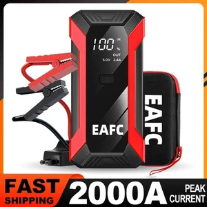 Power Bank 2000A/600A 12V Car Battery Jump Starter Portable Charger Petrol Diese