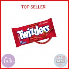 TWIZZLERS Twists Strawberry Flavored Licorice Style, Chewy Candy Bag, 16 oz