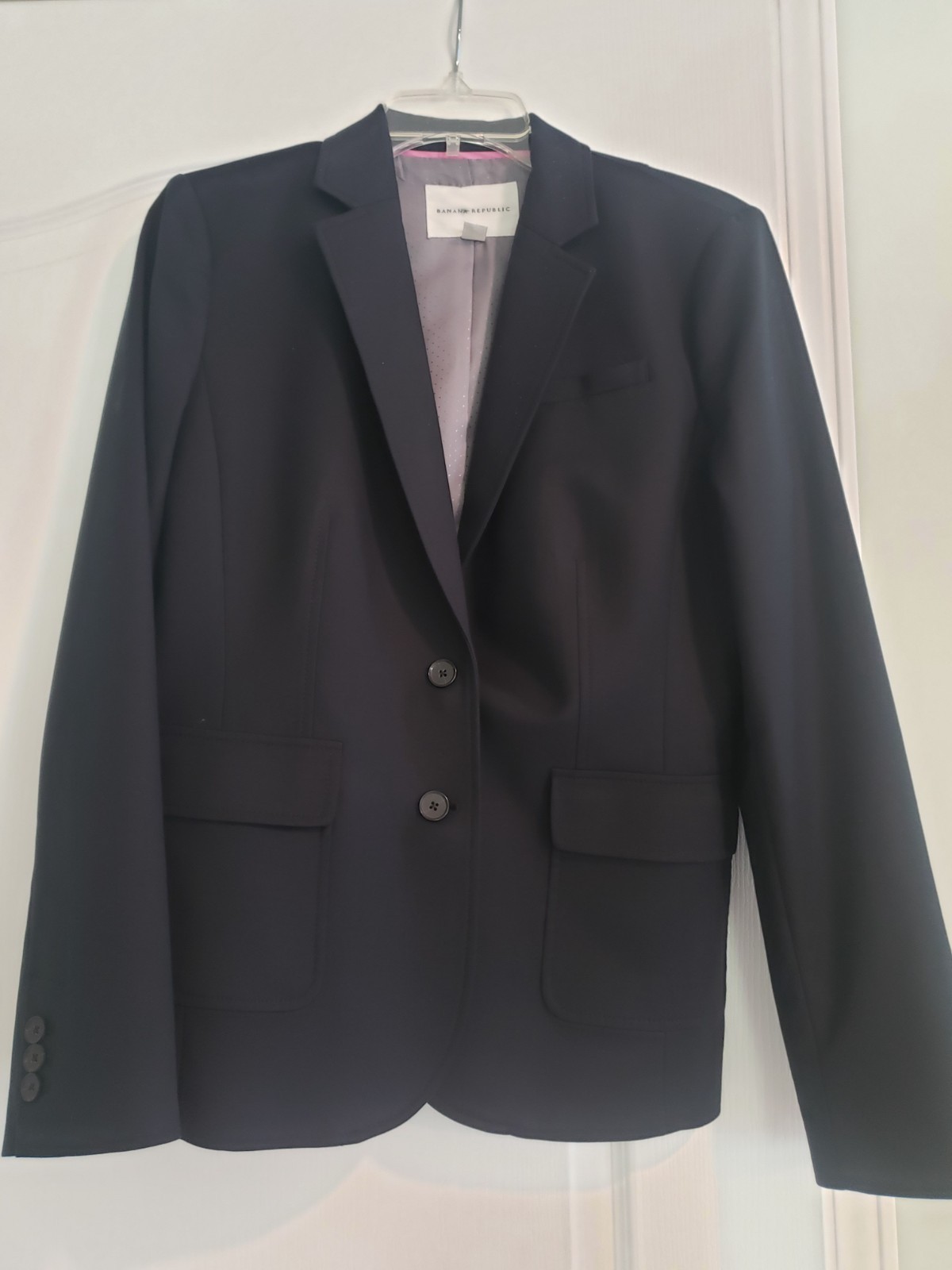 Banana Republic Women’s Black Size 10 Blazer Button Lined Pockets