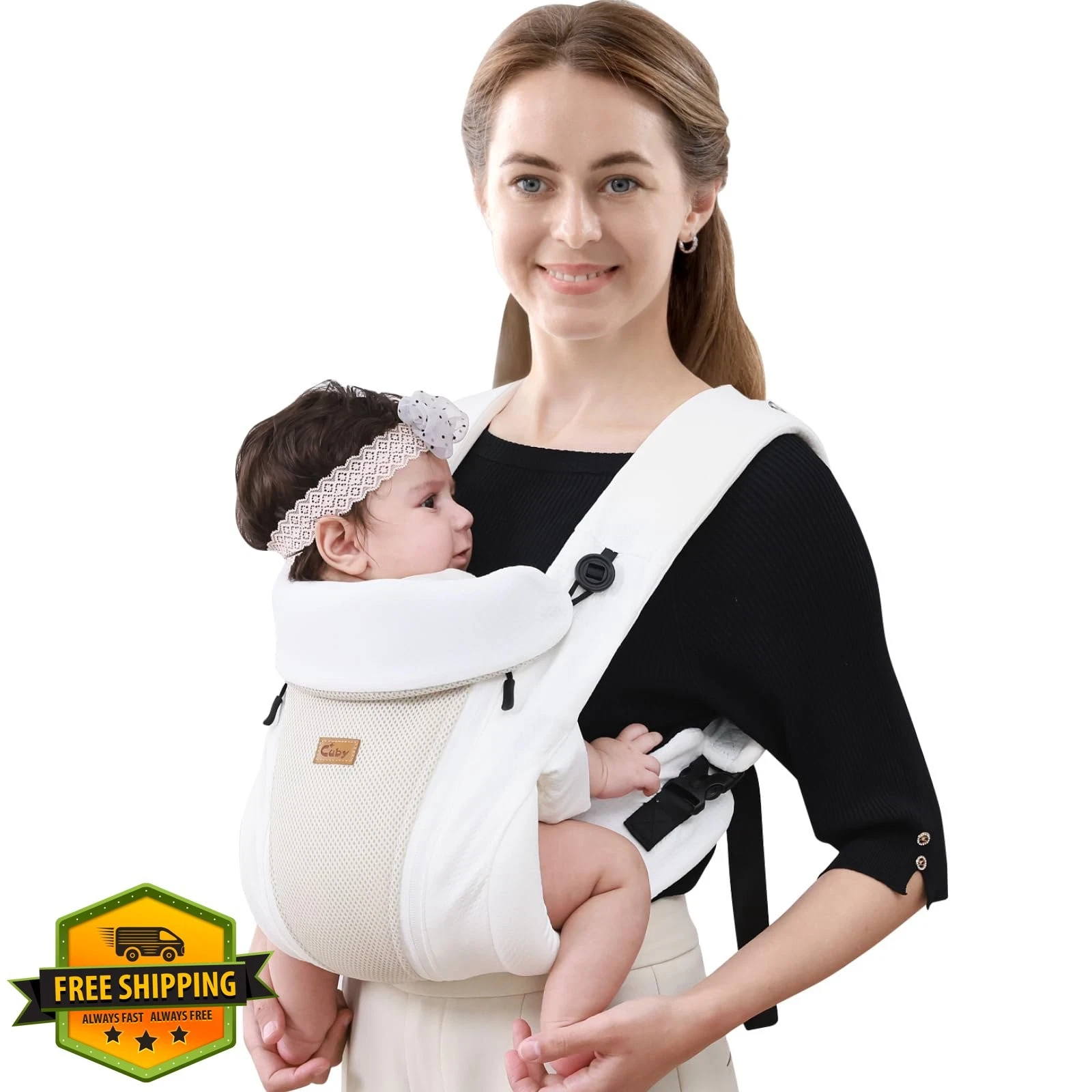 Cuby White Classic Baby Carrier Inner Crotch