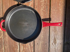 Lot of 3 Antique Bacon Press 2 Ayesha Cast Iron Skillets Frying Grill Pan 12" 10 — photo 9