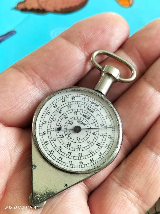 Ancien CURVIMETRE OPISOMETRE MÉILOGRAPHE, Lecteur de distance sur carte routière - Photo 2/3