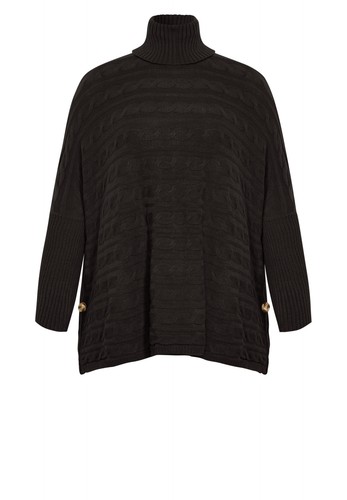 Avenue Women's Plus Size Bella Poncho Sweater - Picture 6 of 11
