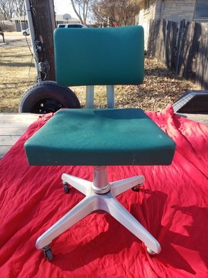 Vintage General FireProofing Good Form Black Aluminum Office Chair Adjustable
