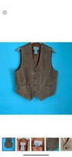 Arizona Jean Company Vintage Leather Mens Western Vest Brown M Chest 42 Cowboy