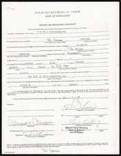 Ted DiBiase Million Dollar Man 1985 Signed Autograph Wrestling Contract WW37