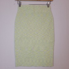 Express Body Contour ribbed pencil skirt size S green office career wear, New