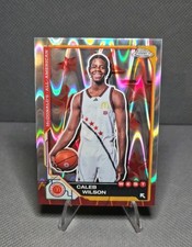 Caleb Wilson Rookie Card RayWave Refractor 2025 Topps Chrome McDonald’s AA #10. rookie card picture