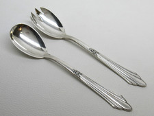 Salatbesteck ca. 14,6 cm  WMF 900 F&auml;chermuster  versilbert 90  B28